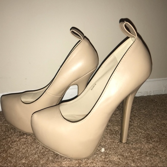 Charlotte Russe Shoes - Charlotte Russe Nude High Heel